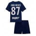 Paris Saint-Germain Joao Neves #87 Hjemmedraktsett Barn 2025-26 Kortermet (+ Korte bukser)
